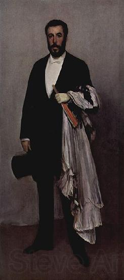 James Abbot McNeill Whistler Arrangement in light pink and black, portrait of Theodore Duret